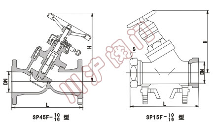 SP45F、SP15F型數字鎖定平衡閥結構圖